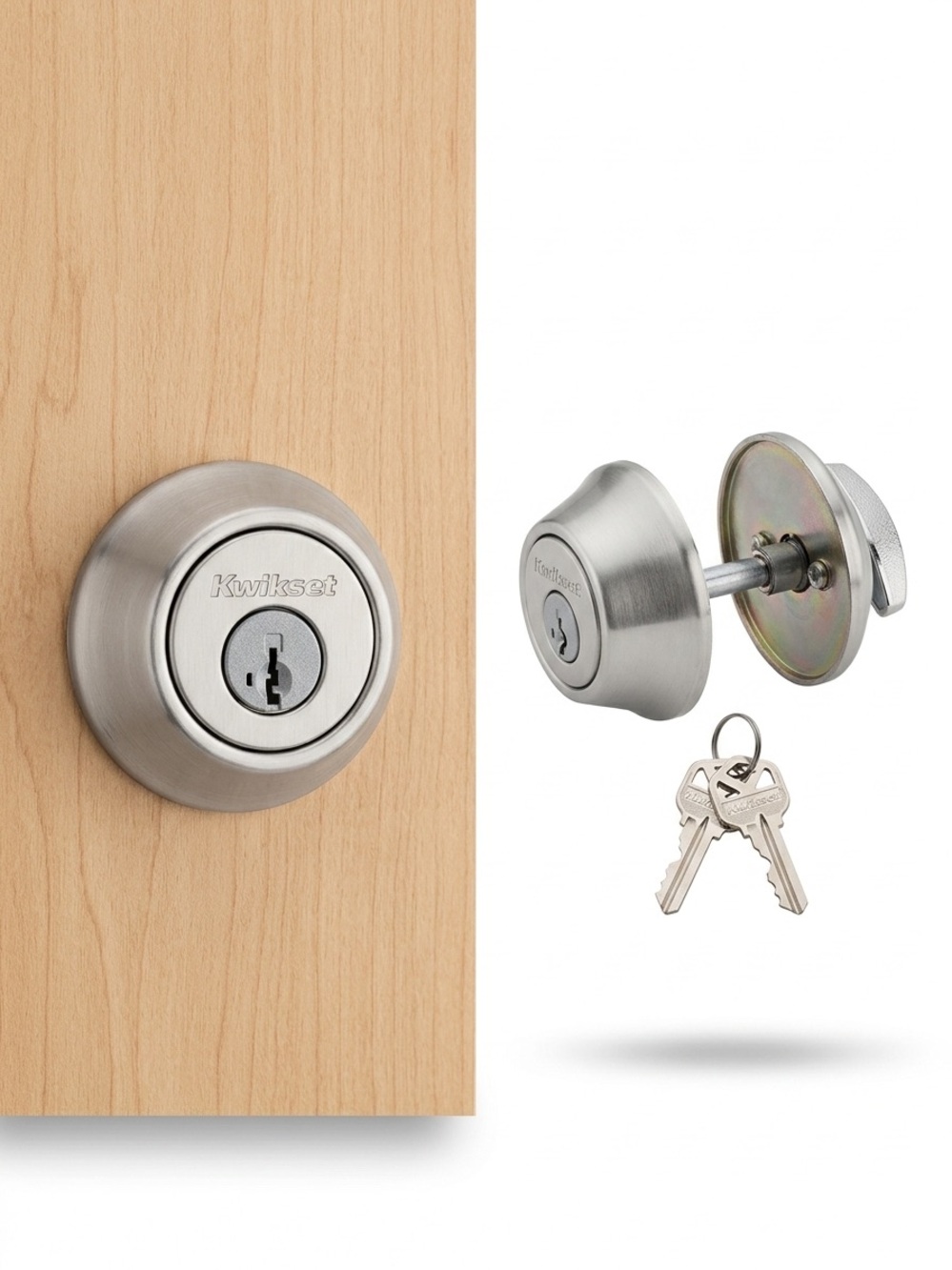 Locks Kwikset 660 Single Cylinder Deadbolt Satin Chrome SmartKey